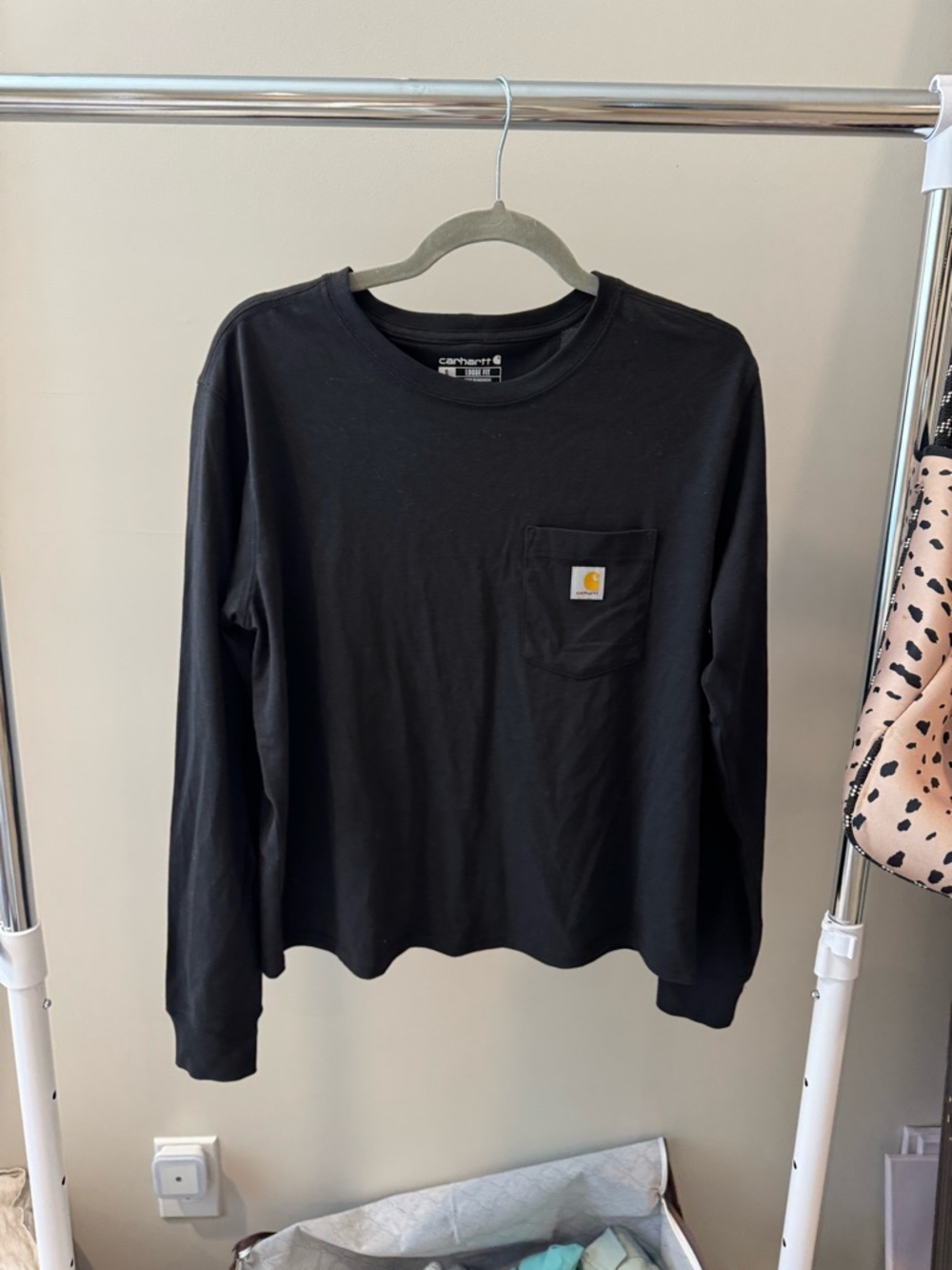 Carhartt Black Long Sleeve Pocket Tee